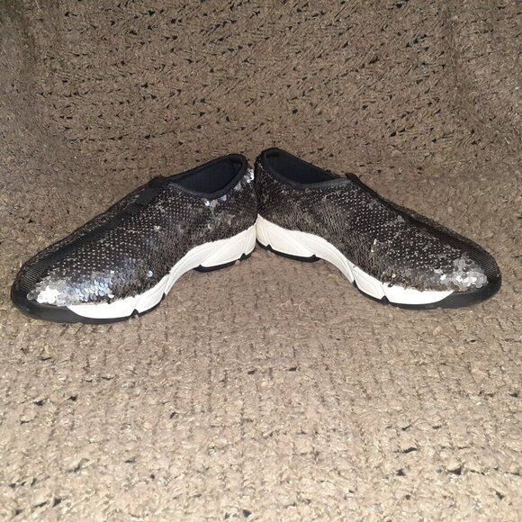 Méliné-MELINE-Black/Gray Sequins Loafers-Italy-Sz 38-Excellent - Picture 4 of 8